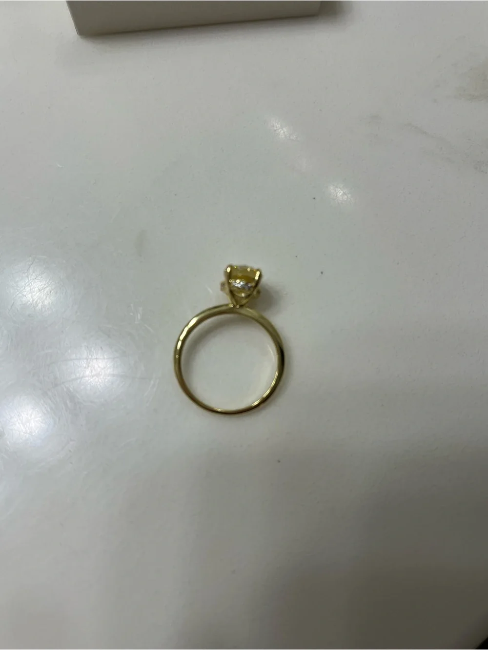 Maxine of Hollywood Yellow Gemstone Gold Band Ring